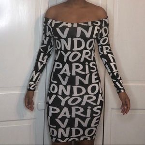 BooHoo Off The Shoulder Dress